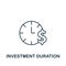 Investment Duration icon. Line simple icon for templates, web design and infographics