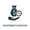 Investment Duration icon. Simple element from investment collection. Creative Investment Duration icon for web design, templates,
