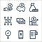 investment line icons. linear set. quality vector line set such as invoice, mobile, bid, grow, money, diversify, money bag, stock