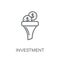 Investment linear icon. Modern outline Investment logo concept o