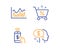 Investment, Phone payment and Loan percent icons set. Pay sign. Economic statistics, Mobile pay, Shopping cart. Vector