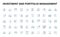 Investment and portfolio management linear icons set. Diversification, Yield, Asset allocation, Risk tolerance, Return