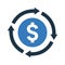 Investment, on, return, money, worth icon. Simple flat design concept