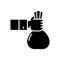 Investment - sponsor - funding icon, vector illustration, black sign