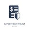 Investment trust icon. Trendy flat vector Investment trust icon