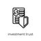 Investment trust icon. Trendy modern flat linear vector Investment trust icon on white background from thin line Business collect