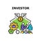 Investor Businessman Concept Color Illustration