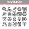 Investor Financial Collection Icons Set Vector