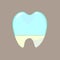 Invisible braces for teeth vector illustration.