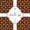 Invitation card with brown french pattern