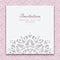 Invitation card with cutout paper lace decoration