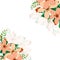 Invitation Card design decorated with beautiful peach watercolor flowers