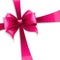 Invitation card with pink holiday ribbon and bow