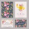 Invitation or Congratulation Card Set