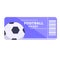 Invitation football ticket icon cartoon vector. Single field receipt