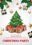Invitation merry christmas party poster banner and card design