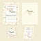 Invitation or wedding card with adorable floral background.