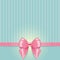 Invitation wirh pink bow. Gift card