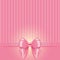 Invitation wirh pink bow. Gift card