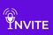 Invite to audio chat. Microphone vector icon