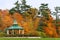 Inviting gazebo in park