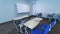Inviting learning space: modern empty classroom