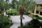 Inviting scene of courtyard with landscaped walkways,Beachview Club,Jekyll Island,2015