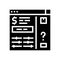invoice approvals and disputes glyph icon vector illustration