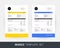 Invoice design template for business / company in yellow and blu