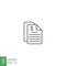 invoice, Dollar bank statement line icon style. Business Payment form document