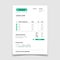 Invoice form template. Business Bill with data table. Paper order bookkeeping service document. Quotation vector design