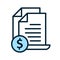 Invoice line icon. Bill invoice and payment