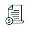 Invoice line icon. Payment and bill invoice