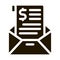 Invoice Message In Envelope And Dollar glyph icon