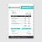 Invoice minimal design template. Bill form business invoice accounting