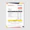 Invoice minimal design template. Bill form business invoice accounting