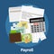 Invoice sheet, paysheet or payroll icon