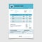 Invoice template. Bill form bookkeeping vector document design