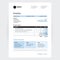 Invoice template business minimal design - blue color vector