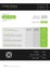 Invoice template - clean modern style of green and grey