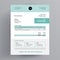 Invoice template infographic design form - vector light