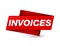 Invoices premium red tag sign