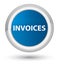 Invoices prime blue round button