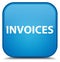 Invoices special cyan blue square button