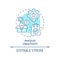 Involve creativity turquoise concept icon