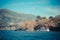 Ioannina city in Greece. View of the lake and the mosque of Aslan Pasa cami with seagulls and swans.