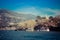 Ioannina city in Greece. View of the lake and the mosque of Aslan Pasa cami with seagulls and swans.