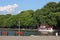 Ioannina lake and park cityscape Greece