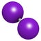 Iodine (I2) molecule. Solutions of elemental iodine are used as disinfectants