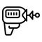 Ion blaster icon outline vector. Alien weapon